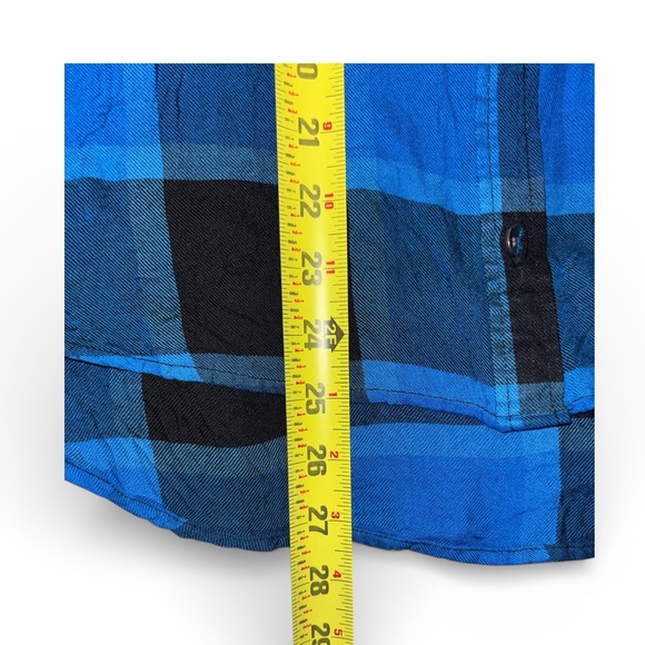 Rock & Republic Blue and Black Plaid Shirt - Picture 4 of 4